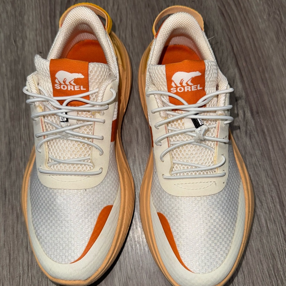Sorel + Prana Women’s Orange and Cream Slip on Sneakers W6 EU 37 - Picture 2 of 8